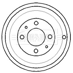 BBR7109 BORG & BECK Тормозной барабан