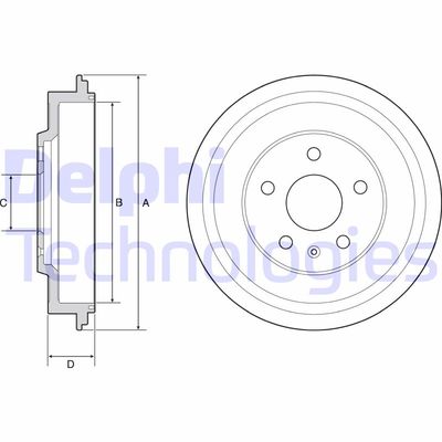 BF561 DELPHI Тормозной барабан