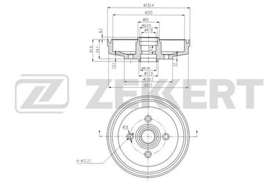 BS5235 ZEKKERT Тормозной барабан