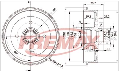 BD1511 FREMAX Тормозной барабан