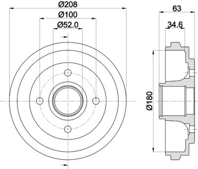 MBD199 MINTEX Тормозной барабан