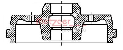 BT1069 METZGER Тормозной барабан
