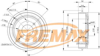 BD9325 FREMAX Тормозной барабан