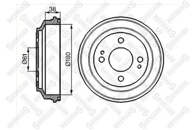 60259908SX STELLOX Тормозной барабан