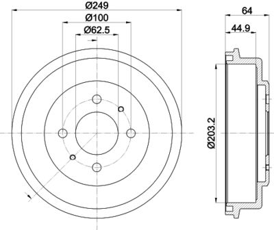 MBD378 MINTEX Тормозной барабан