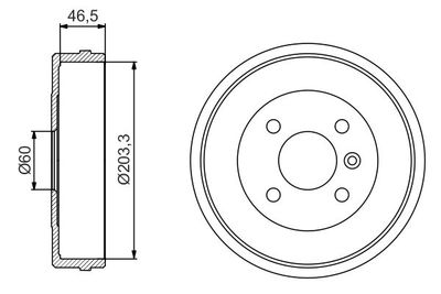 0986477221 BOSCH Тормозной барабан