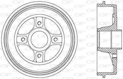 BAD906830 OPEN PARTS Тормозной барабан