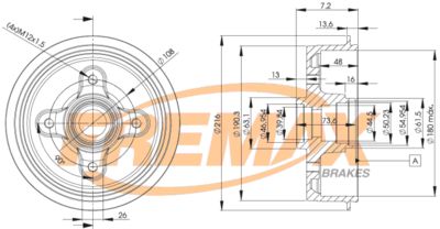 BD6628 FREMAX Тормозной барабан