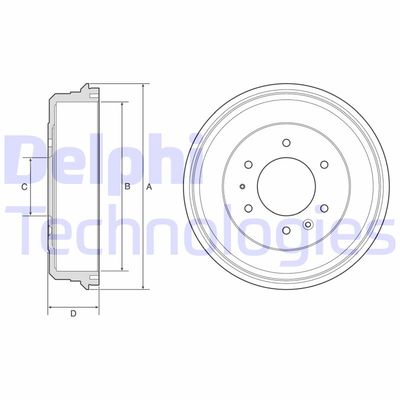 BF581 DELPHI Тормозной барабан