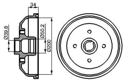 0986477040 BOSCH Тормозной барабан