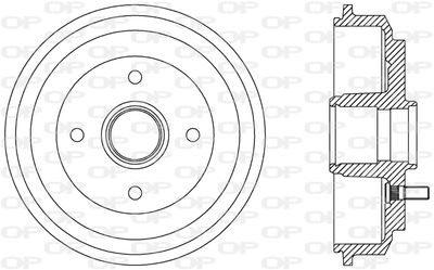 BAD907230 OPEN PARTS Тормозной барабан