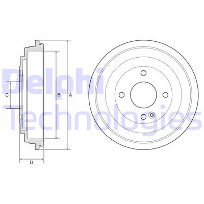 BF592 DELPHI Тормозной барабан