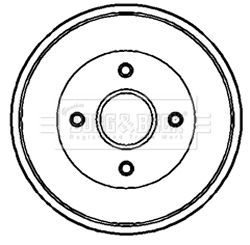 BBR7087 BORG & BECK Тормозной барабан