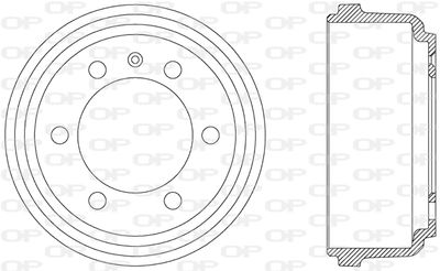 BAD900410 OPEN PARTS Тормозной барабан