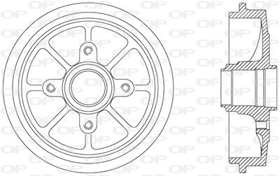 BAD903030 OPEN PARTS Тормозной барабан