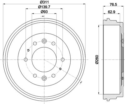 MBD335 MINTEX Тормозной барабан