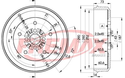 BD0010 FREMAX Тормозной барабан