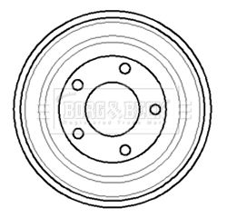 BBR7023 BORG & BECK Тормозной барабан