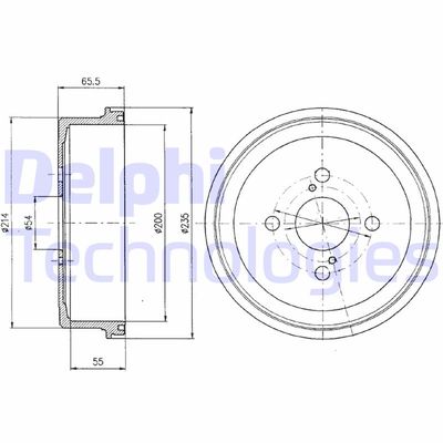 BF250 DELPHI Тормозной барабан