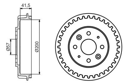 0986477247 BOSCH Тормозной барабан