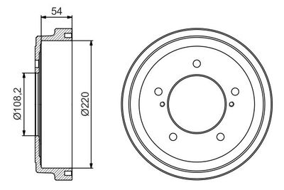 0986477213 BOSCH Тормозной барабан