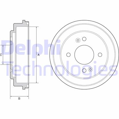 BF550 DELPHI Тормозной барабан