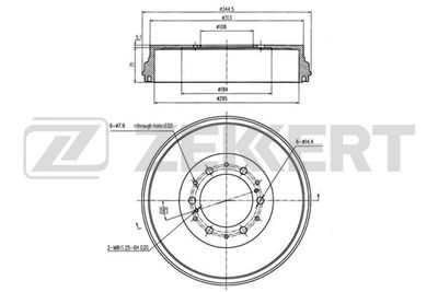 BS5850 ZEKKERT Тормозной барабан