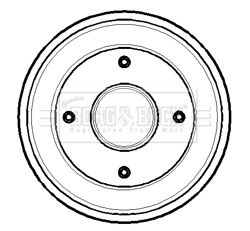 BBR7105 BORG & BECK Тормозной барабан