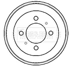 BBR7104 BORG & BECK Тормозной барабан