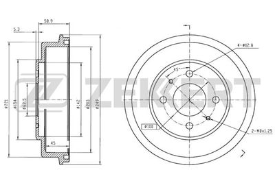 BS6239 ZEKKERT Тормозной барабан