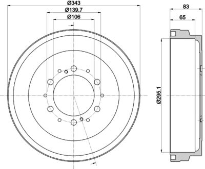 MBD342 MINTEX Тормозной барабан