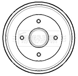 BBR7138 BORG & BECK Тормозной барабан