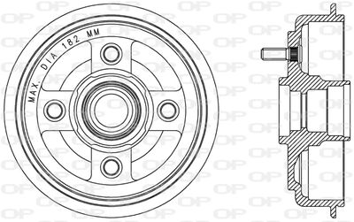 BAD905640 OPEN PARTS Тормозной барабан