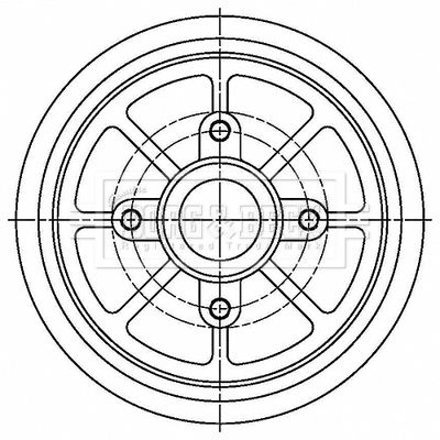 BBR7274 BORG & BECK Тормозной барабан