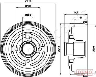 TA0412C JAPANPARTS Тормозной барабан