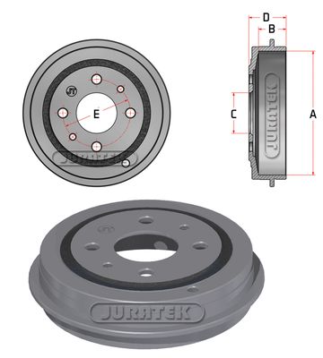 JDR018 JURATEK Тормозной барабан