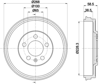 MBD408 MINTEX Тормозной барабан