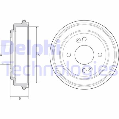 BF551 DELPHI Тормозной барабан