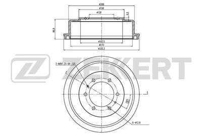 BS5530 ZEKKERT Тормозной барабан