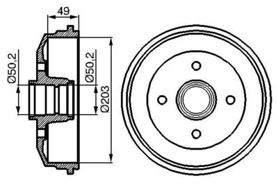 0986477050 BOSCH Тормозной барабан