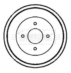 BBR7090 BORG & BECK Тормозной барабан