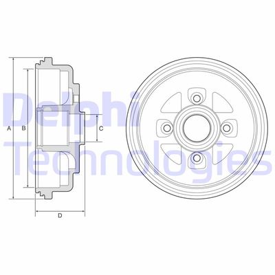BF607 DELPHI Тормозной барабан