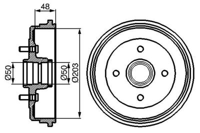 0986477049 BOSCH Тормозной барабан