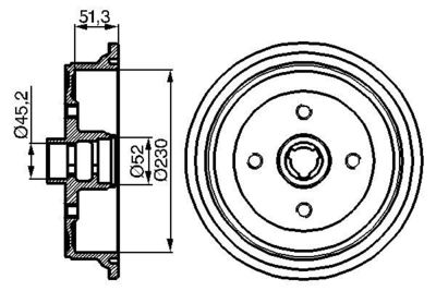 0986477029 BOSCH Тормозной барабан