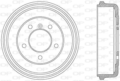 BAD901410 OPEN PARTS Тормозной барабан