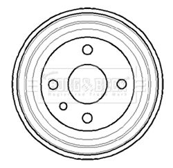 BBR7042 BORG & BECK Тормозной барабан