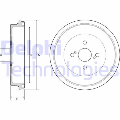 BF560 DELPHI Тормозной барабан