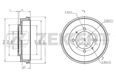 BS5154 ZEKKERT Тормозной барабан