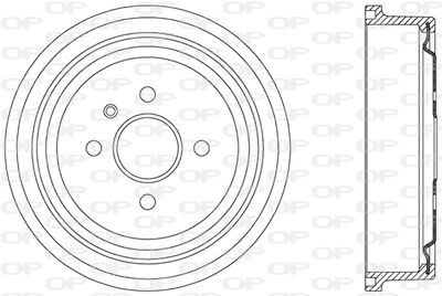 BAD903720 OPEN PARTS Тормозной барабан