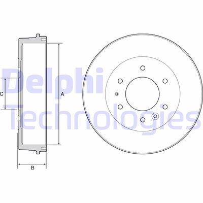 BF527 DELPHI Тормозной барабан